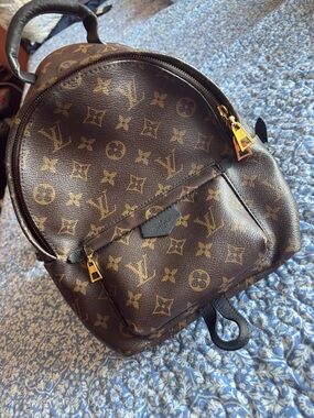Louis Vuitton Brown/Gold Monogram Mini Backpack Palm Springs PM